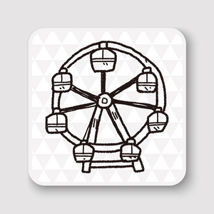 摩天轮剪影图片