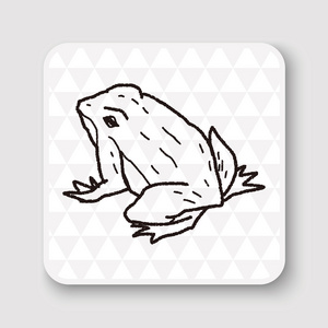 青蛙的涂鸦矢量图
