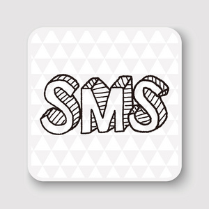 sms 涂鸦矢量图