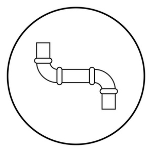 圆圆轮廓上的管道图标黑颜色