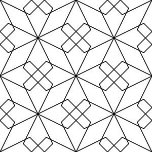 黑白单色几何装饰品。网络纺织品和墙纸无缝模式