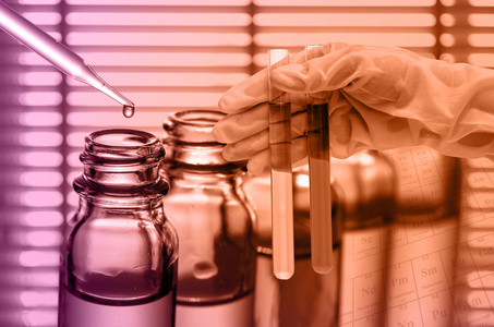 化学实验室科学家滴入试剂测试 fla