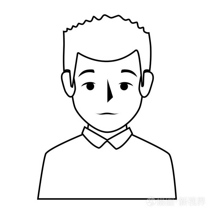 t 恤的剪影半身人插画-正版商用图片0pa1fl-摄图新视界