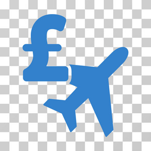 航空英镑商业矢量图标图片