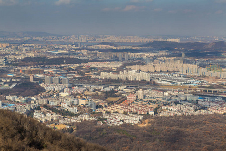 鸟瞰南京城市建筑景观