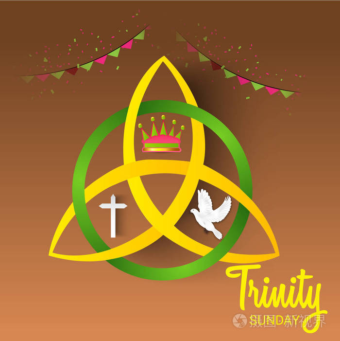 矢量图的背景为三位一体星期天
