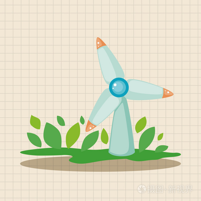 环保概念主题元素;风力发电;sa