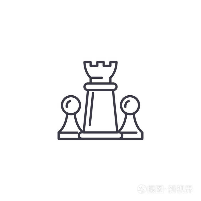 棋子线向量符号, 符号, 插图插画-正版商用图片0palvp-摄图新视界