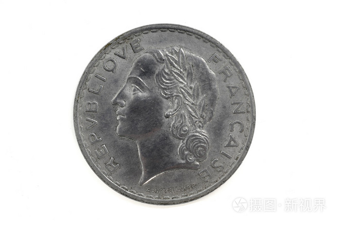 法国硬币五个法郎从1950年