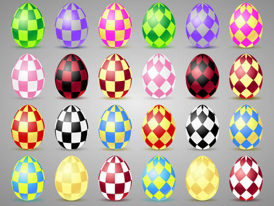 复活节蛋方块图标。复活节蛋