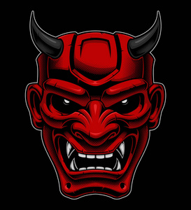 日本的恶魔日本恶魔面具照片