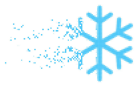 对称像素雪花溶解像素图标照片
