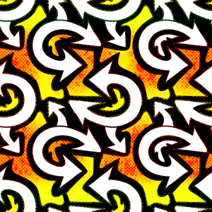 明亮的涂鸦无缝的几何图案 grunge 效果照片