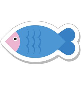 彩色的小鱼小鱼的彩色的矢量图标照片