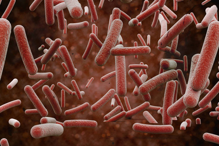 细胞特写细菌, 细胞, 特写的 3d 渲染照片