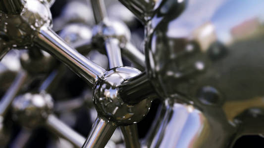 不锈钢铁分子的图解照片