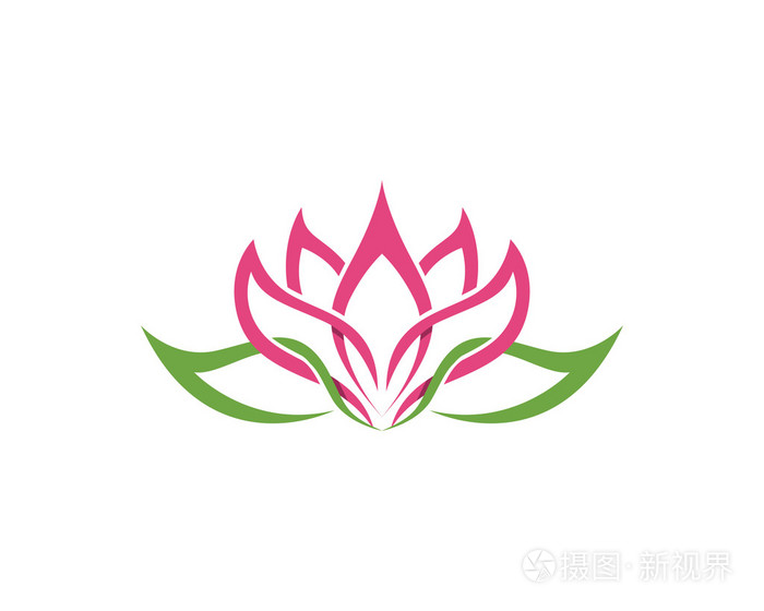 程式化的莲花花图标矢量背景插画-正版商用图片0pb4jj-摄图新视界