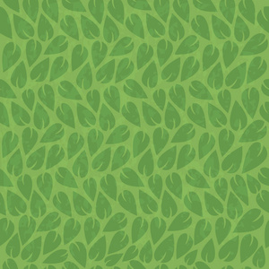 抽象的自然绿色叶老式背景，无缝模式