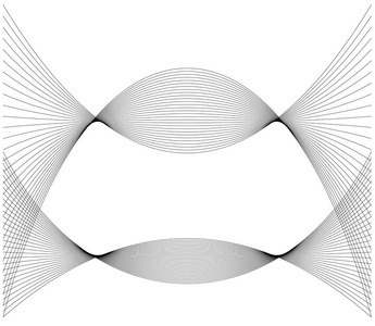 设计元素波浪丝带从许多并行 lines04