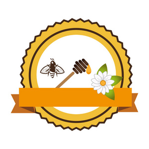 蜜蜂自然产品图标图片