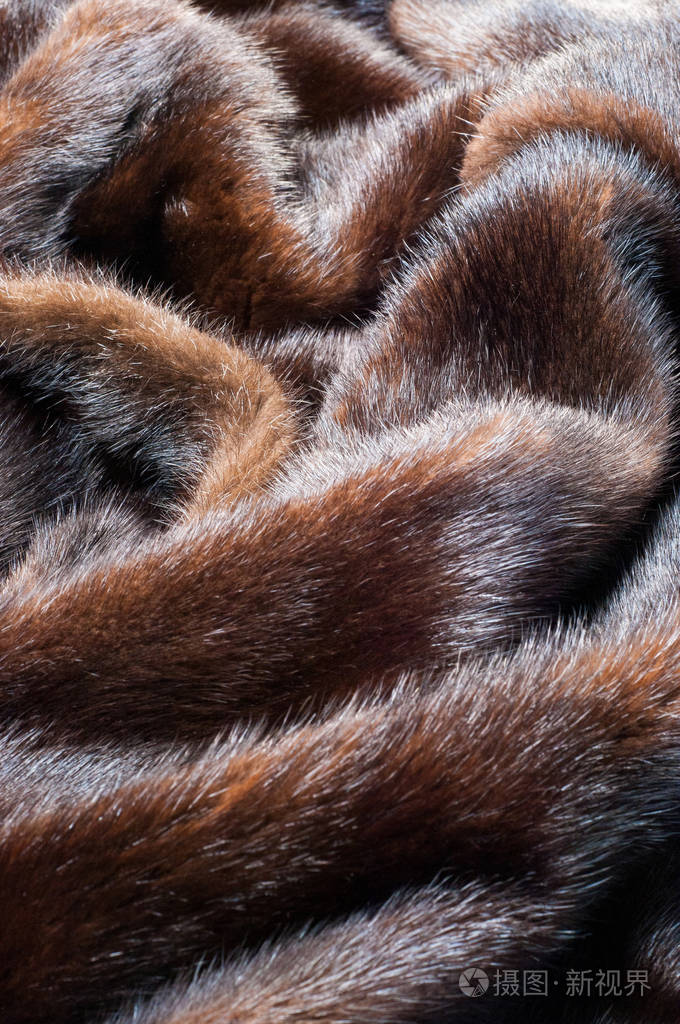 纹理水貂皮草貂皮大衣摄影工作室