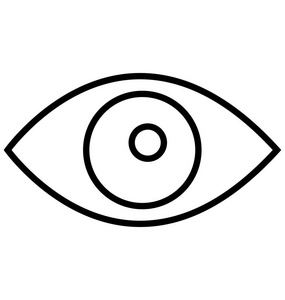 人眼线隔离矢量图标