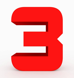 3 3d 立方圆红色在白3d 渲染中被隔离照片