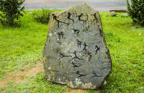 石头，绘图上的数字