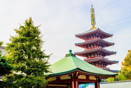 美丽的建筑，在浅草寺