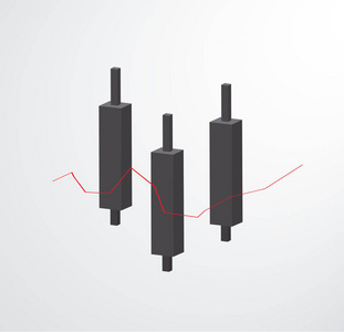 烛台图表图标证券交易所矢量