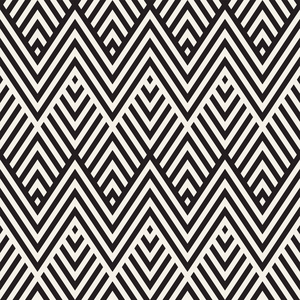 抽象的曲折平行条纹.时尚的民族饰品.矢量无缝模式照片