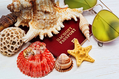 俄罗斯护照盖 bt 海贝壳