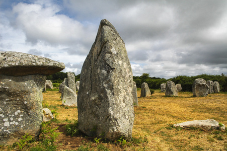 卡纳克 布列塔尼 法国 menhir 和石棚