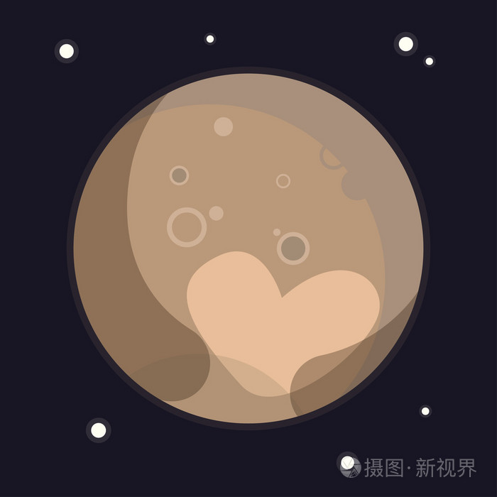 冥王星的形象插画-正版商用图片0pcdbc-摄图新视界