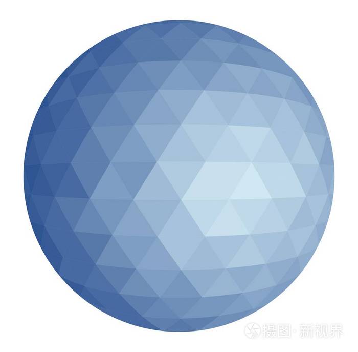 蓝色三角形球