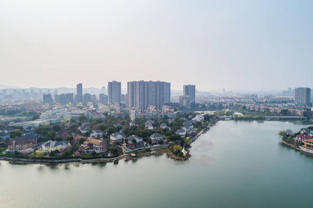 鸟瞰南京城市建筑景观