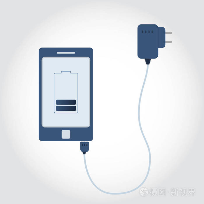 手机充电器插画-正版商用图片0pd765-摄图新视界