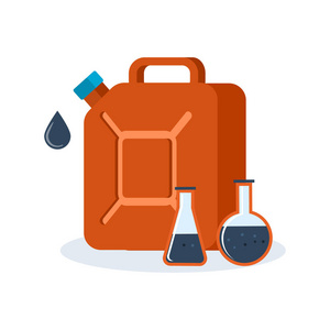 汽油爆炸燃料的红色容器装满汽油,油品照片