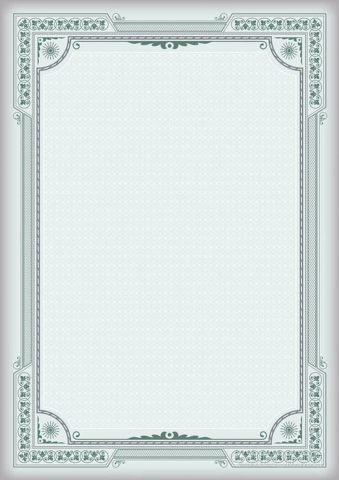 老式复古框架和背景.模板的证书,文凭.a4 页面比例.