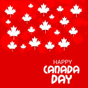 带文本空间背景的加拿大快乐日横幅的矢量插图