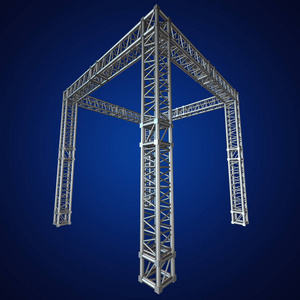 钢桁架梁屋顶施工照片