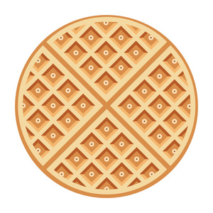 比利时圆华夫饼作为甜可口的食物概念.顶部视图照片