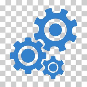 原理齿轮图标齿轮机制矢量图标灰色的行星齿轮齿条齿轮传动示意图减速