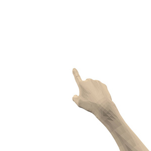 手指按下按钮.矢量插图照片