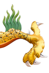 日本狼龙或怪物的爪子摄影图