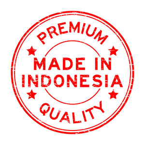 垃圾摇滚红色优质圆形橡皮戳在印度尼西亚