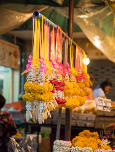 泰国花环在花卉市场图片