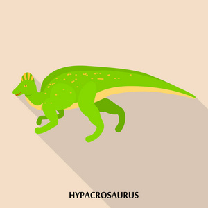 Hypacrosaurus 图标, 平面样式