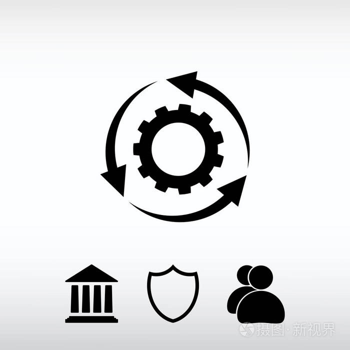 设置参数圆形箭头图标矢量图