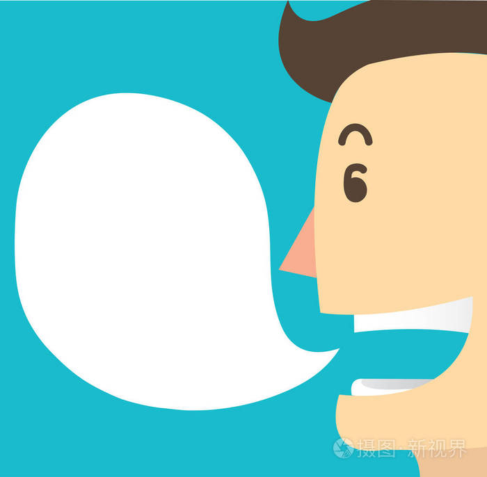 卡通人说话和聊天框背景矢量插画-正版商用图片0pdx94-摄图新视界